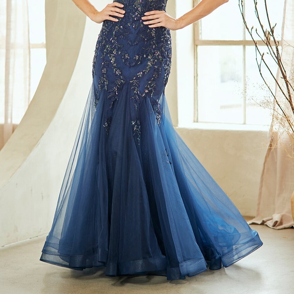 New Sleeveless Floral Maxi Dress W/ Floral Embroidery & Lace Up Back AC 2120 - Picture 9 of 9
